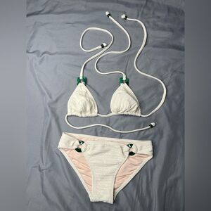 Shoshanna Cream Bikini Set